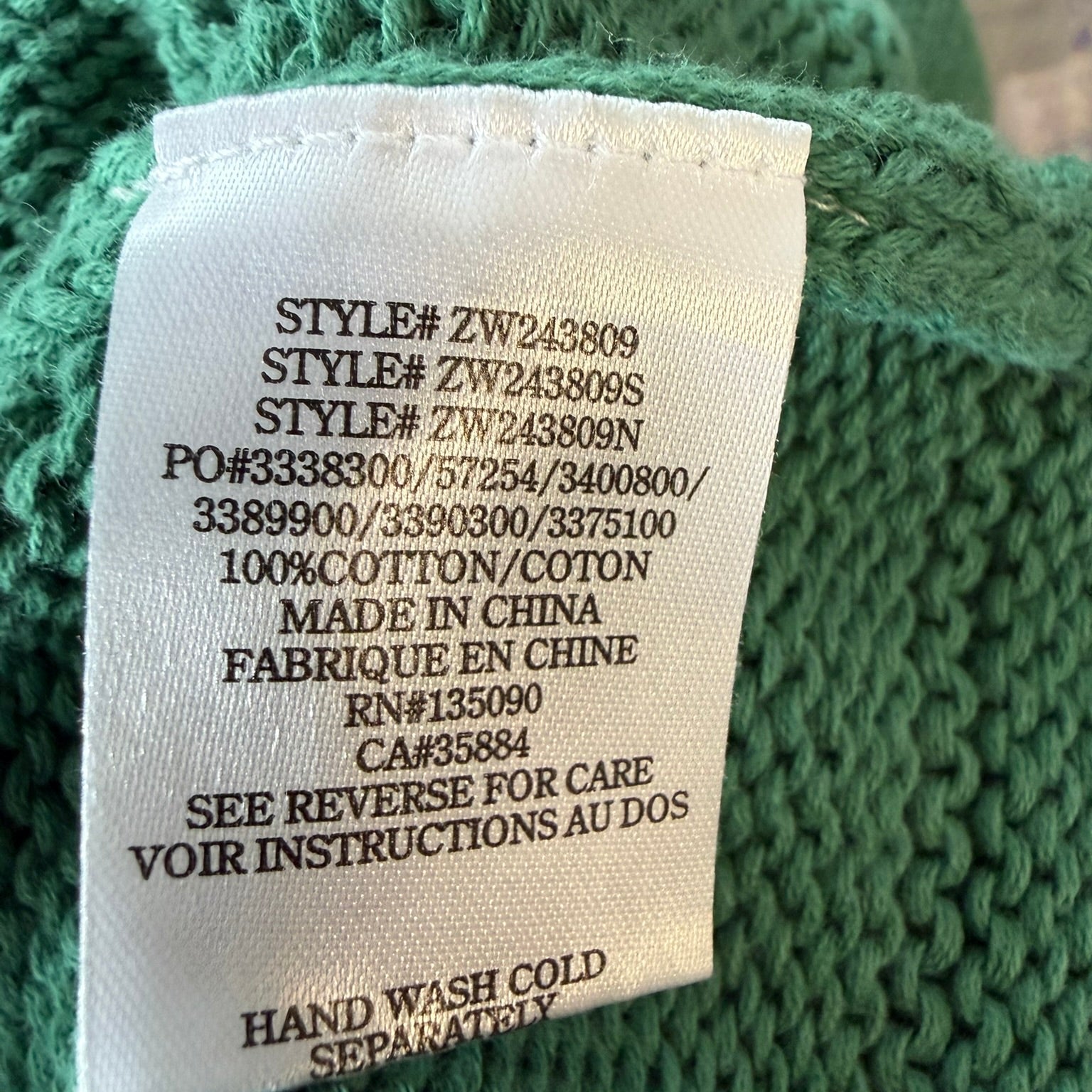 Z Supply Green Knit Crewneck Sweater Size XS
