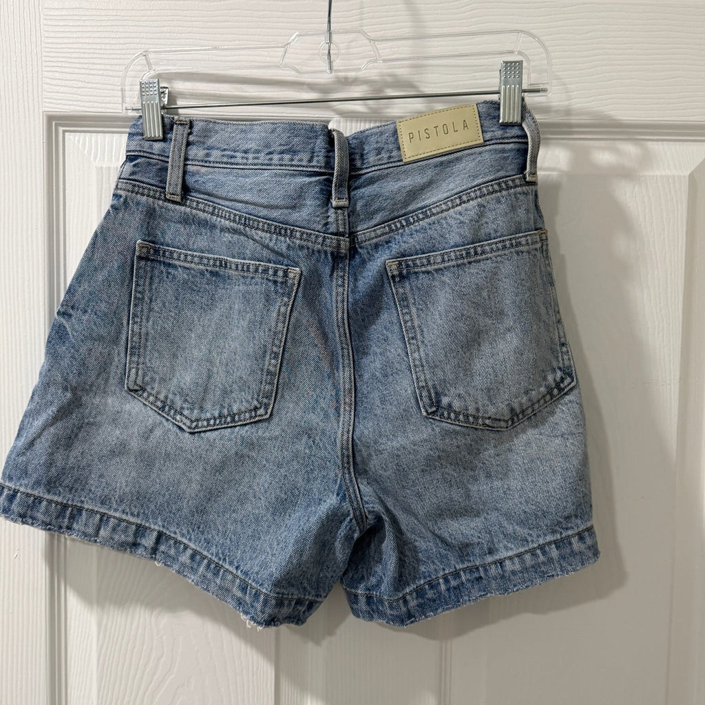 Pistola High Rise Denim Cutoff Shorts – Light Wash, Size 25