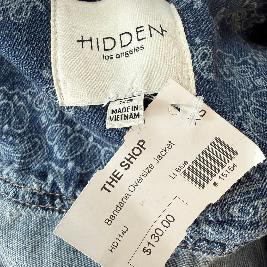 Hidden Los Angeles Bandana Oversized Jacket Size XS