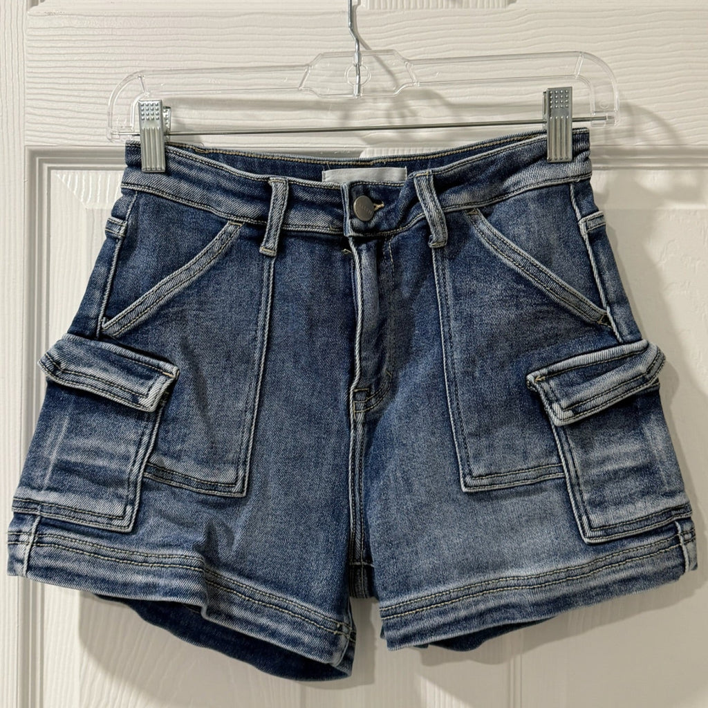 Risen Jeans Cargo Denim Shorts Size 5