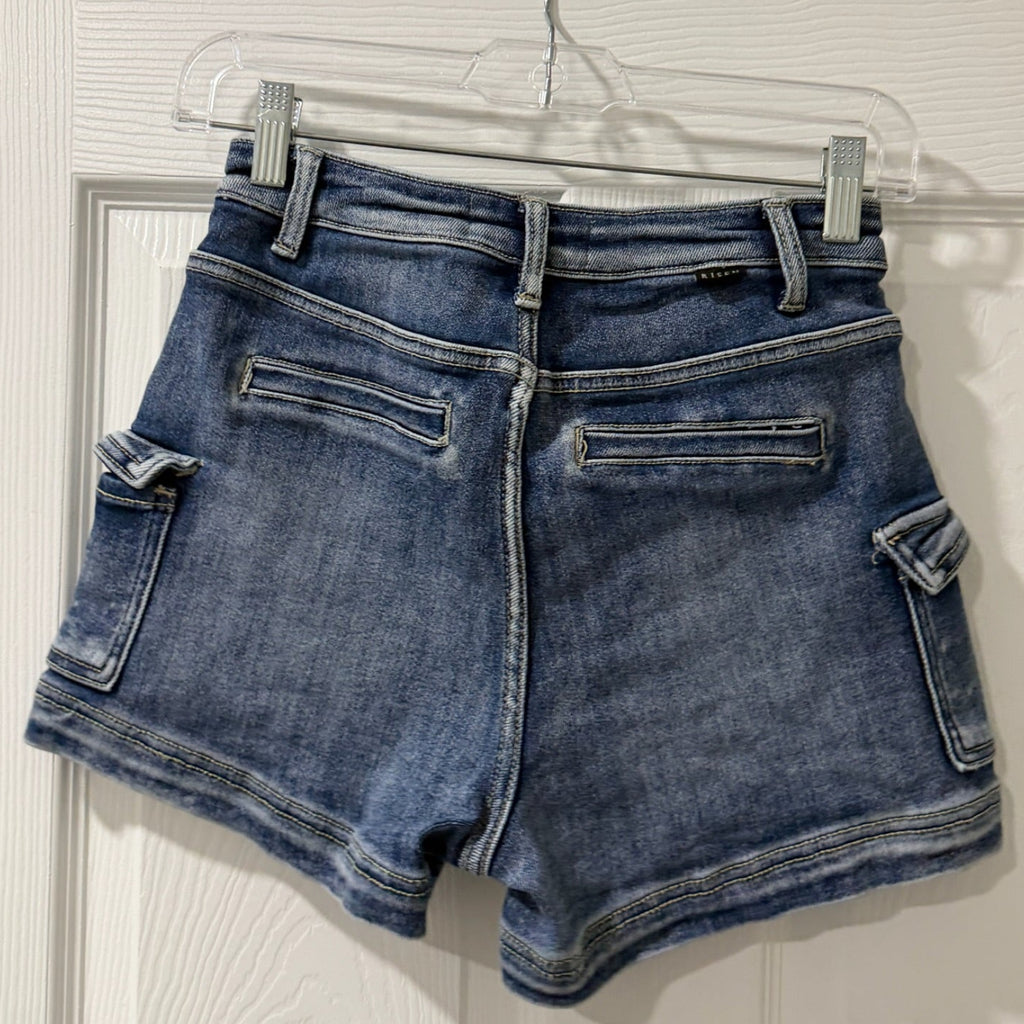 Risen Jeans Cargo Denim Shorts Size 5