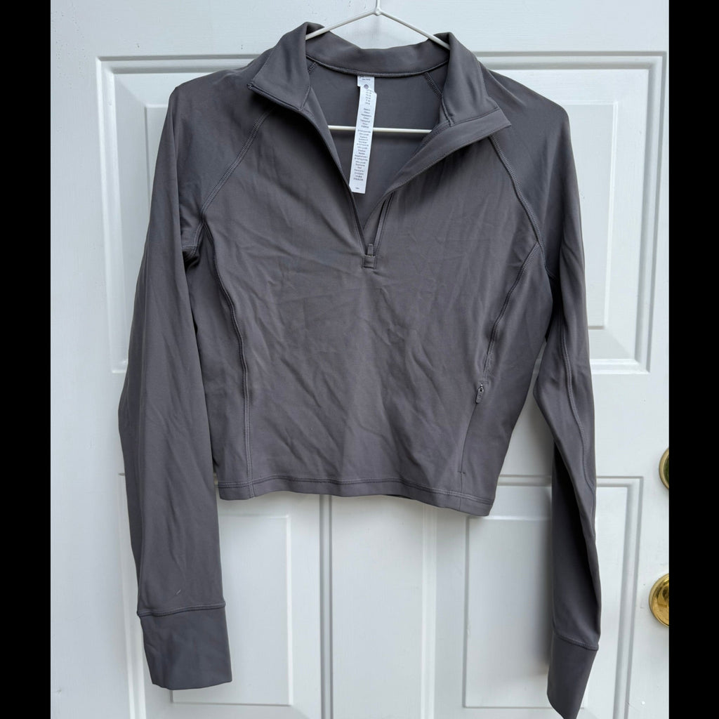 CRZ Yoga Cropped Quarter-Zip Pullover Size Small