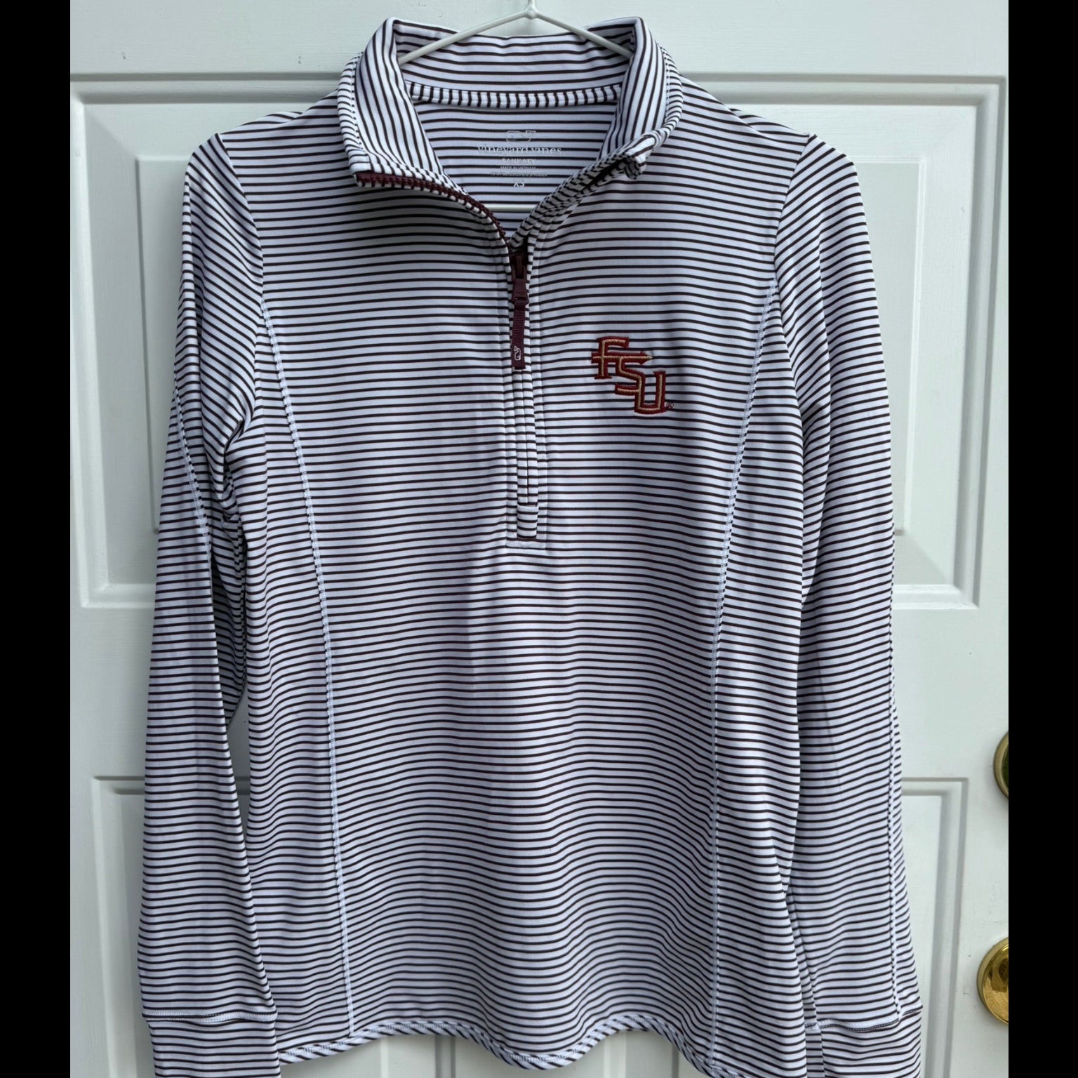 Vineyard Vines FSU Sankaty Quarter-Zip Top Size XS