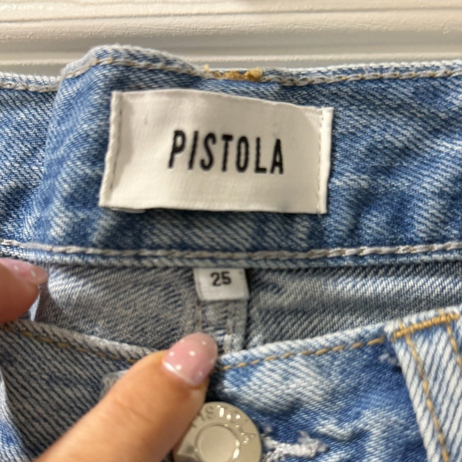 Pistola Aries Studded Straight Leg Jeans Size 25