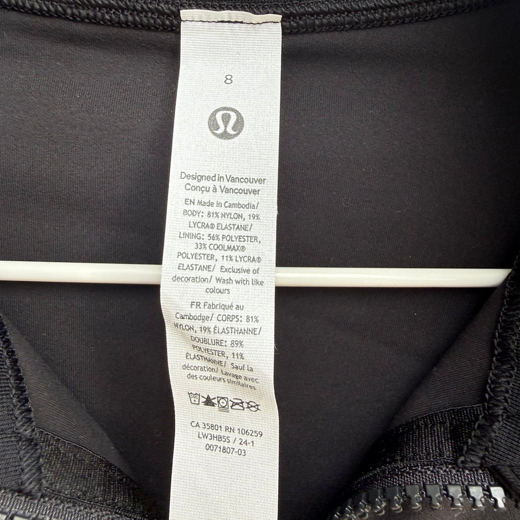 Lululemon Define Cropped Zip Jacket Size 8