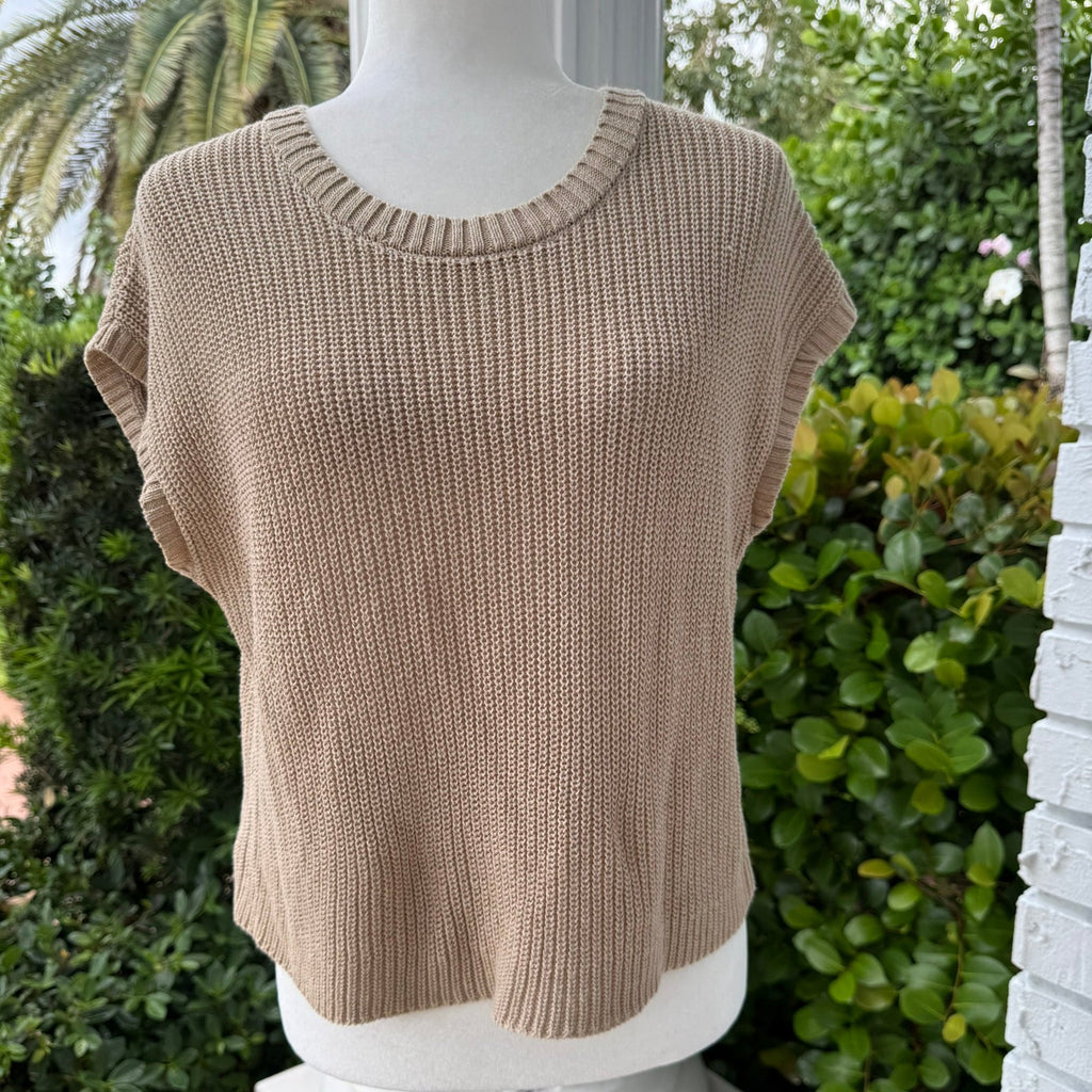 The Workshop Beige Knit Top Size Small