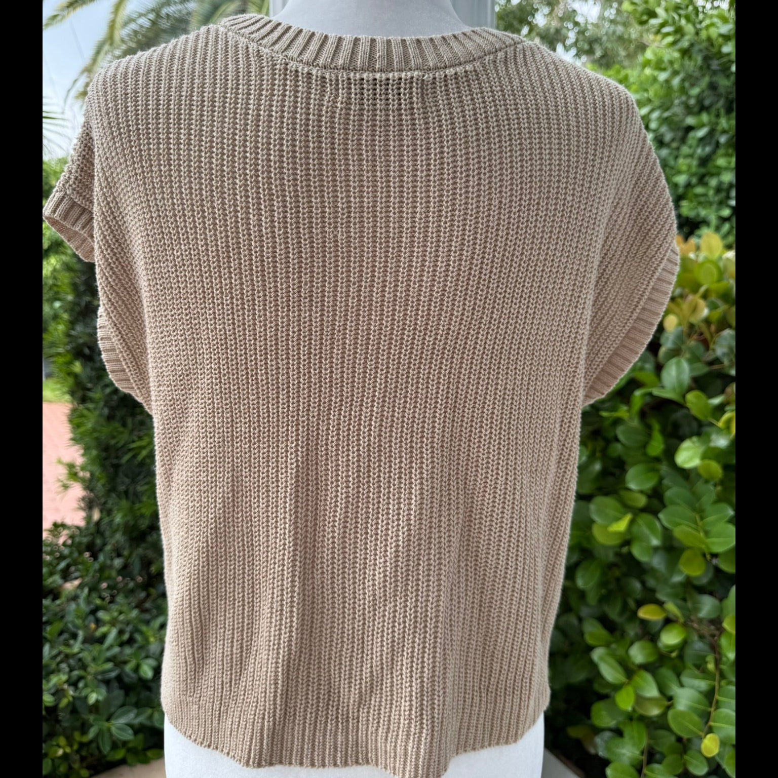 The Workshop Beige Knit Top Size Small