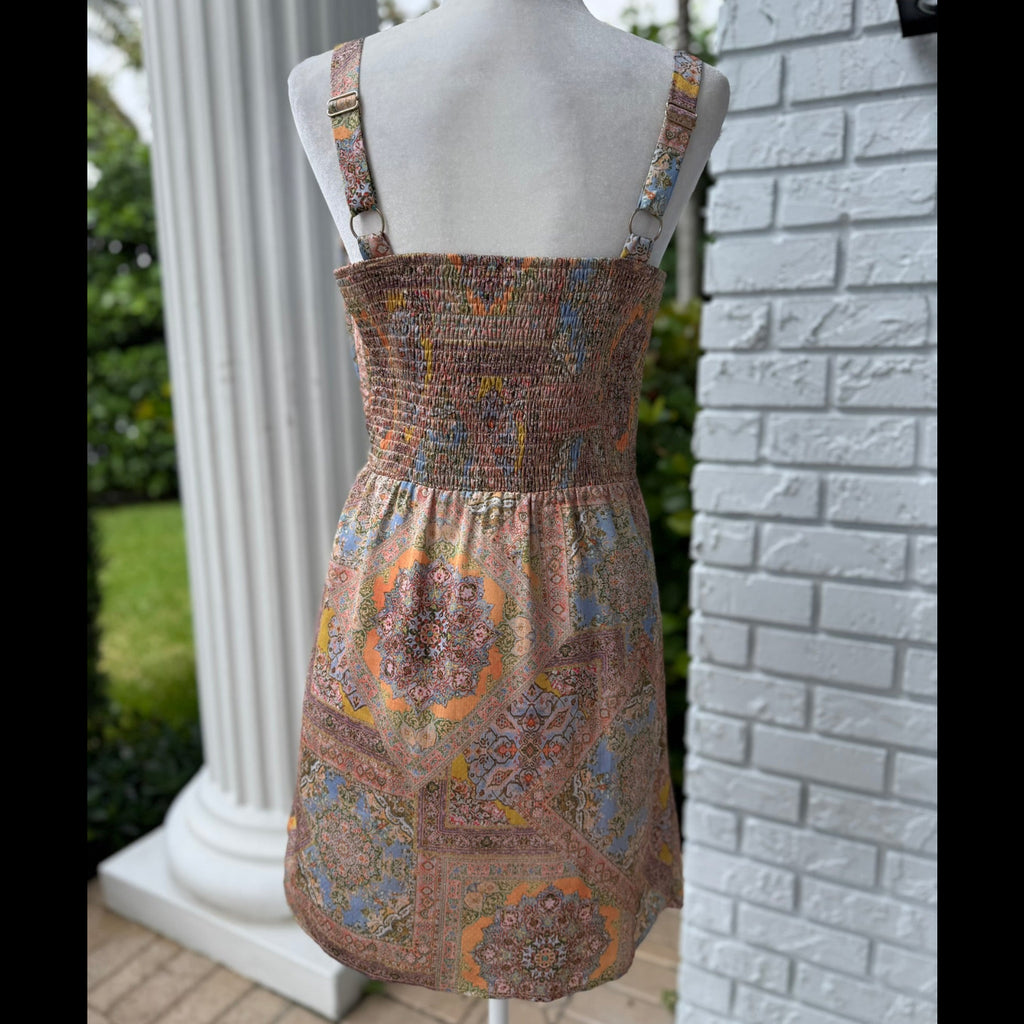 Heartloom Paisley Print Wrap-Style Dress Size Small