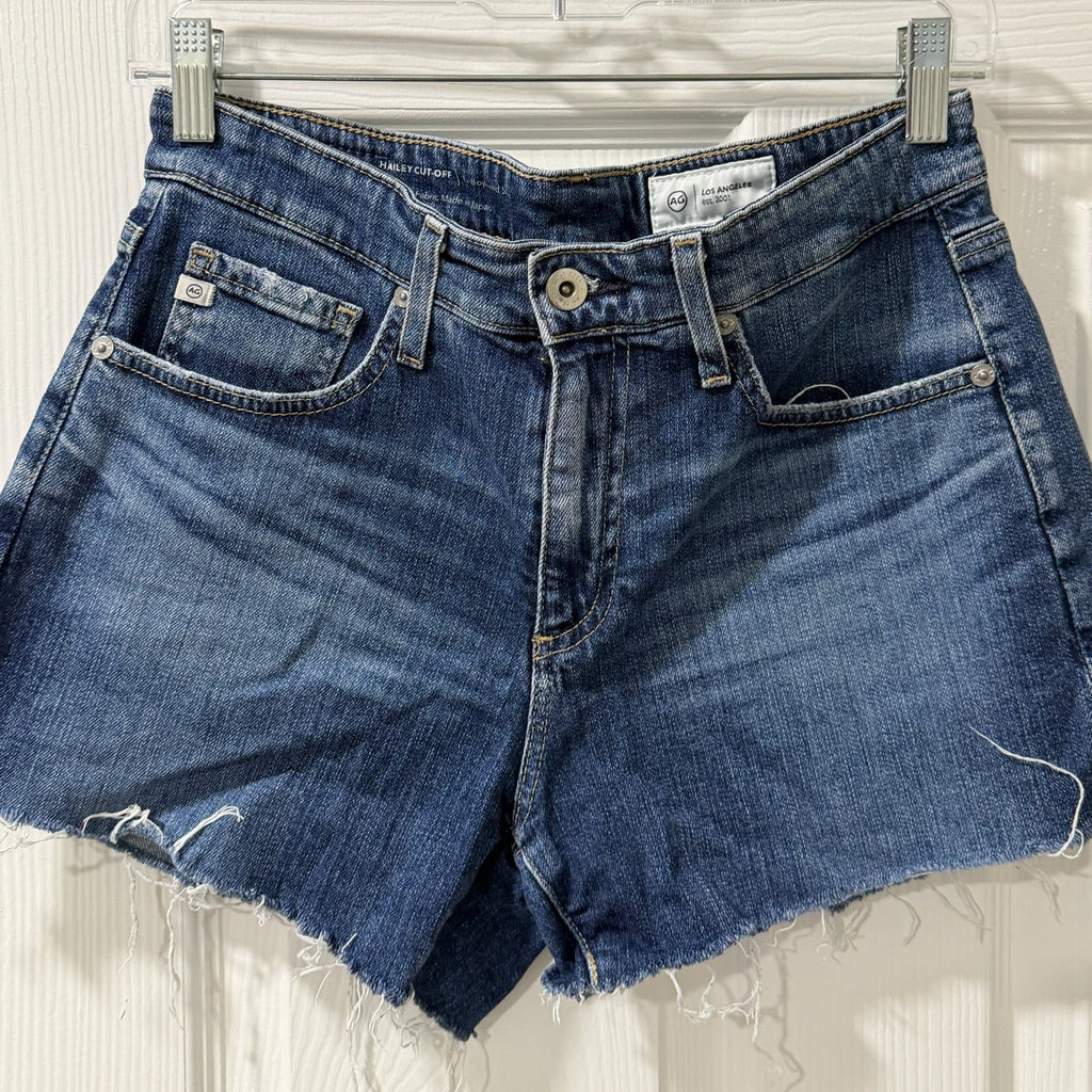 AG Adriano Goldschmied Hailey Cutoff Shorts – Raw Hem, Size 26