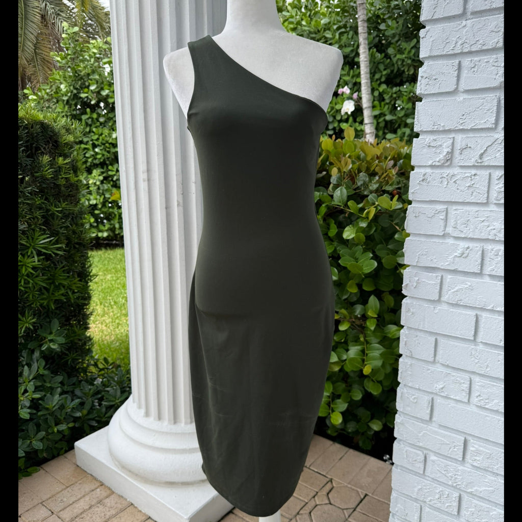 Susana Monaco One-Shoulder Midi Dress Size Medium