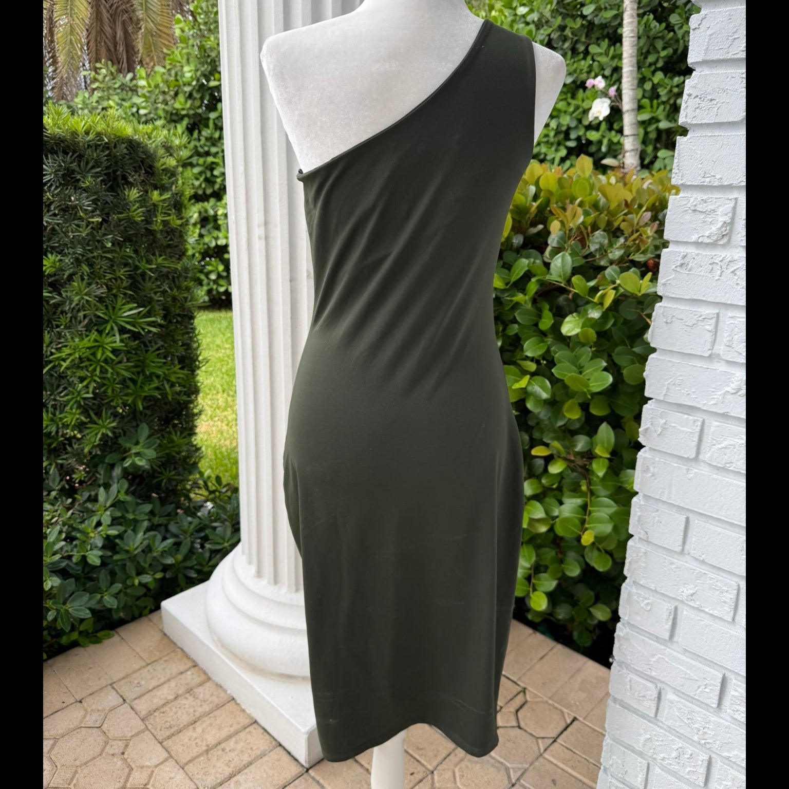 Susana Monaco One-Shoulder Midi Dress Size Medium