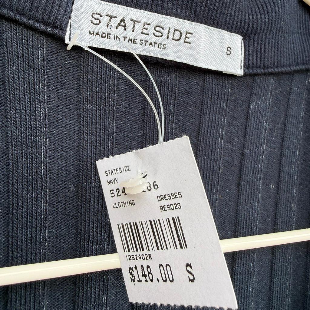 Stateside Ribbed Polo Midi Dress Size Small