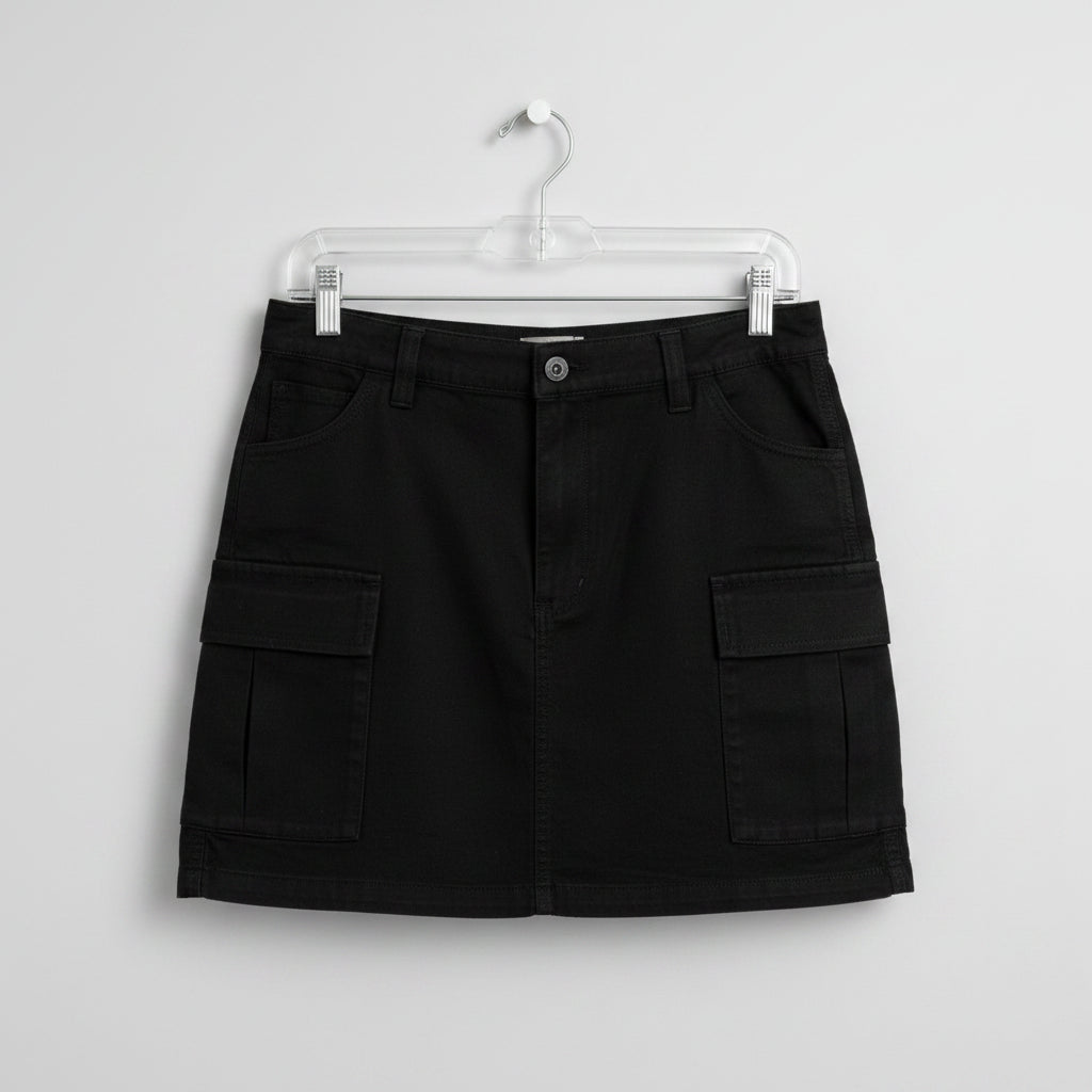 Aritzia TNA Surplus Division Black Cargo Skirt Size 10