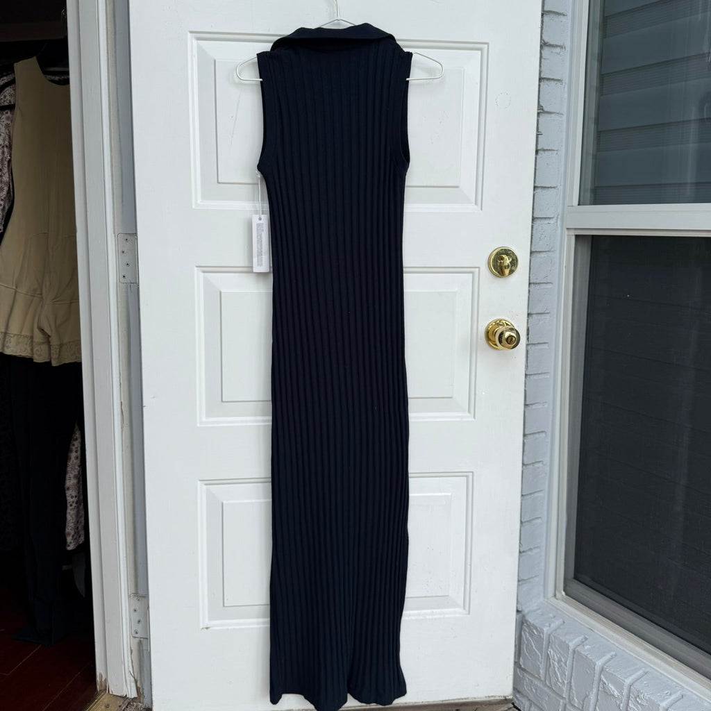 Stateside Ribbed Polo Midi Dress Size Small