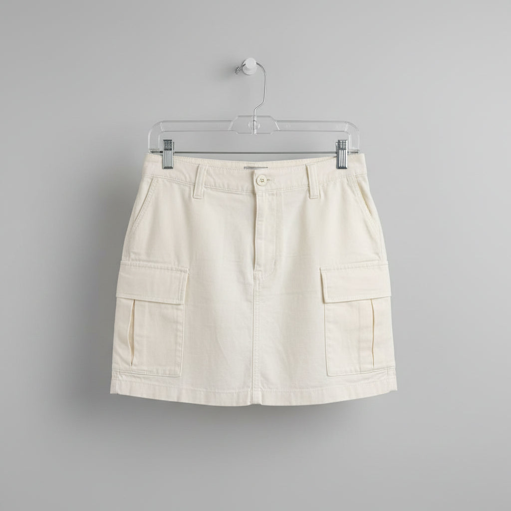 Aritzia TNA Surplus Division Cream Cargo Skirt Size 10