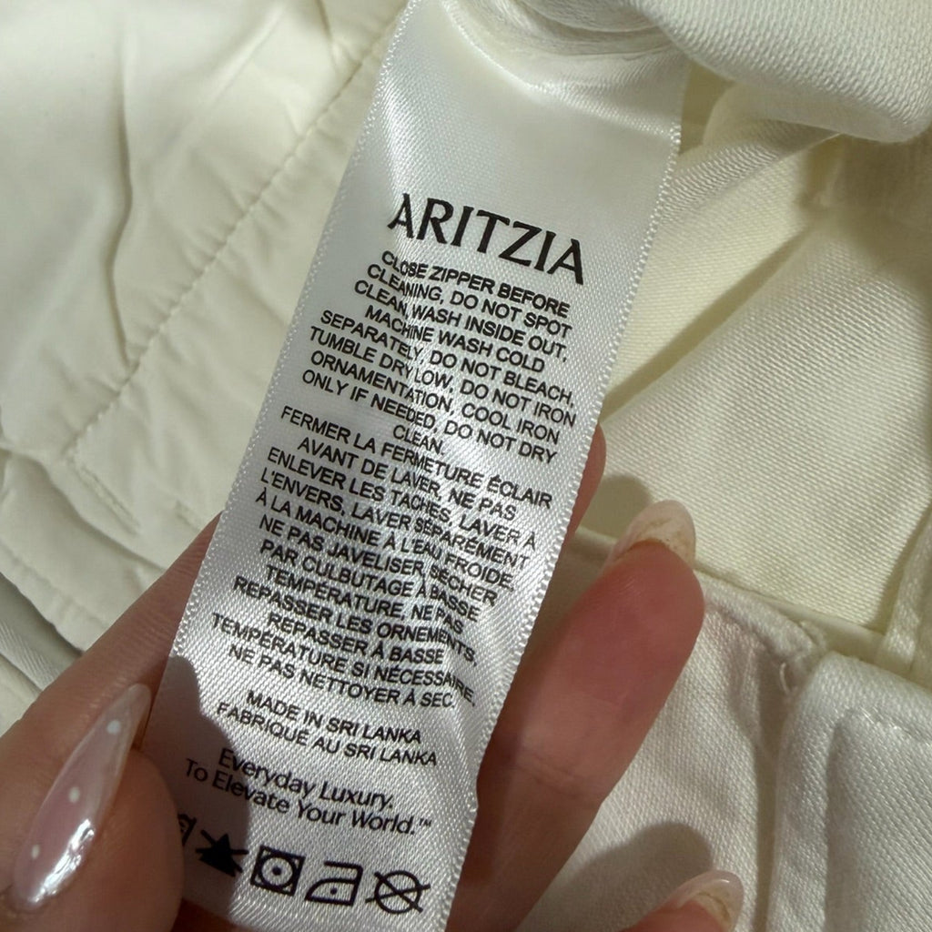 Aritzia TNA Surplus Division Cream Cargo Skirt Size 10
