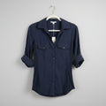 James Perse Navy Button Down Shirt Size 2