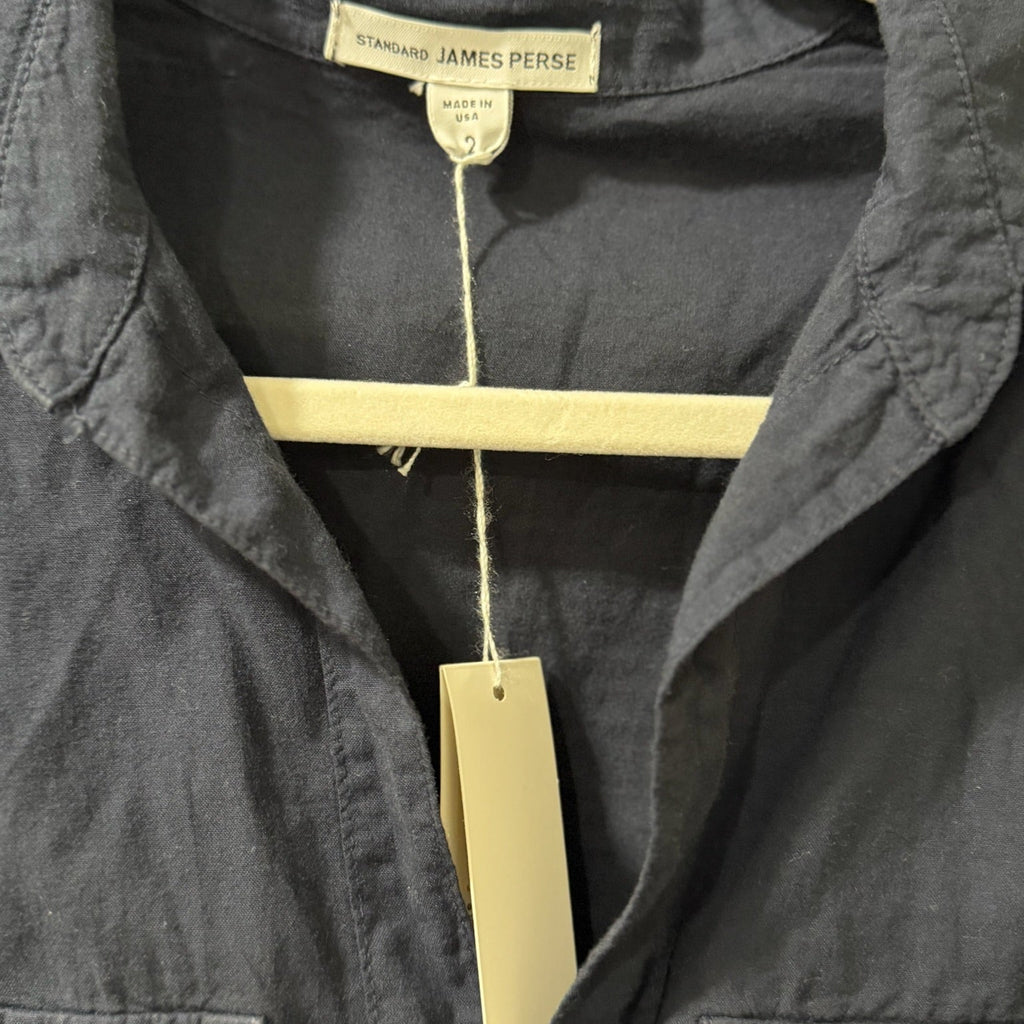 James Perse Navy Button Down Shirt Size 2