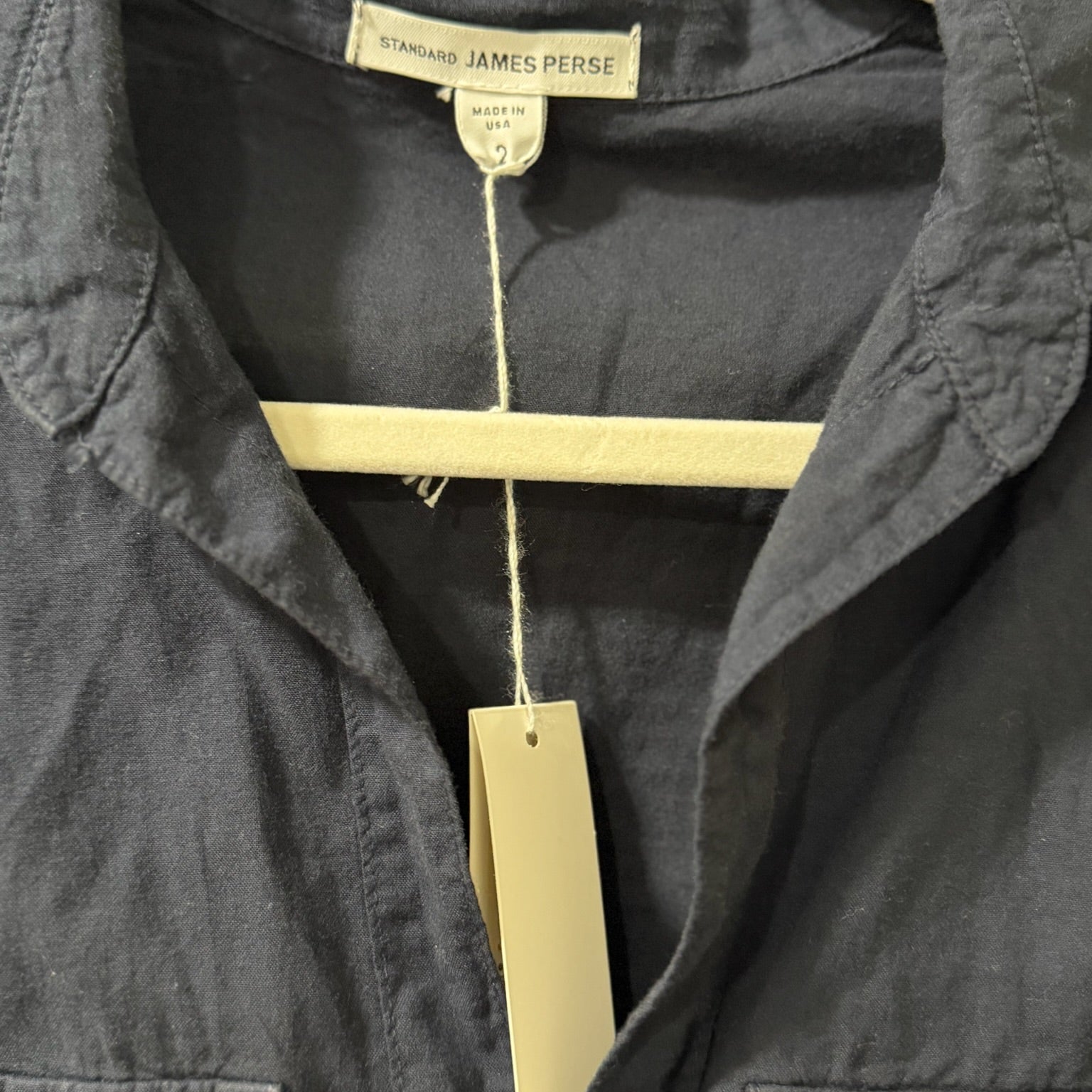 James Perse Navy Button Down Shirt Size 2