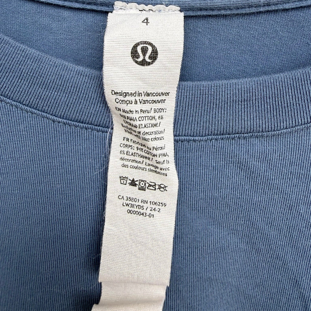 Lululemon Essential Pima Cotton T-Shirt Size 4