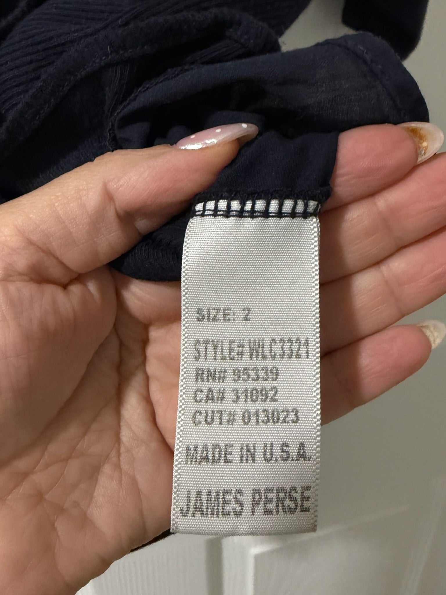 James Perse Navy Button Down Shirt Size 2