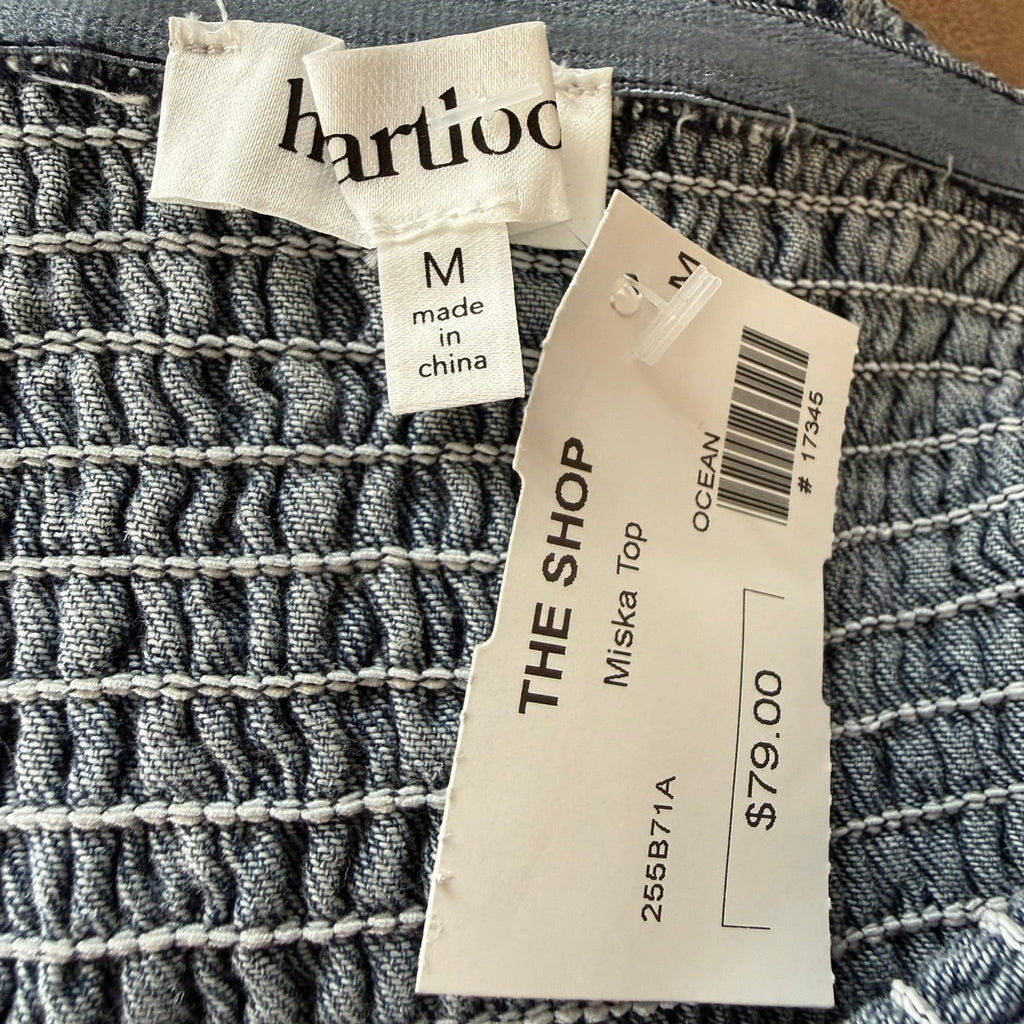 Heartloom Miska Smocked Denim Tube Top Size Medium