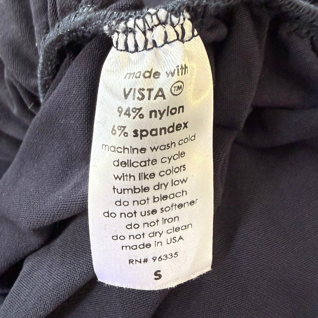 Susana Monaco Draped Midnight Blue Top Size Small