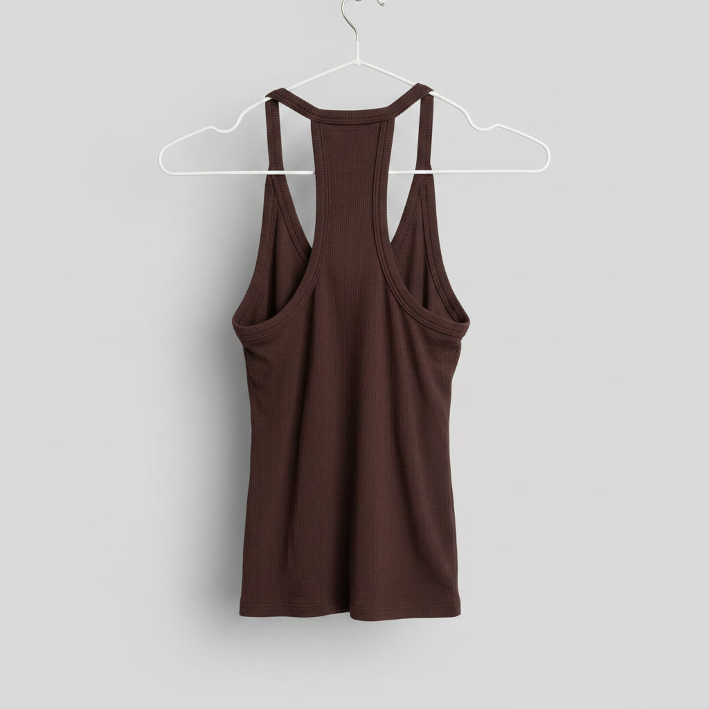 Bobi Los Angeles Brown Ribbed Tank Top Size Small