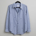 Rails Heart Print Striped Button Down Shirt Size Large