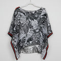 Meet Me in Miami Leafy Kaftan Top One Size