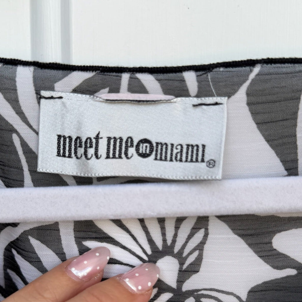Meet Me in Miami Leafy Kaftan Top One Size