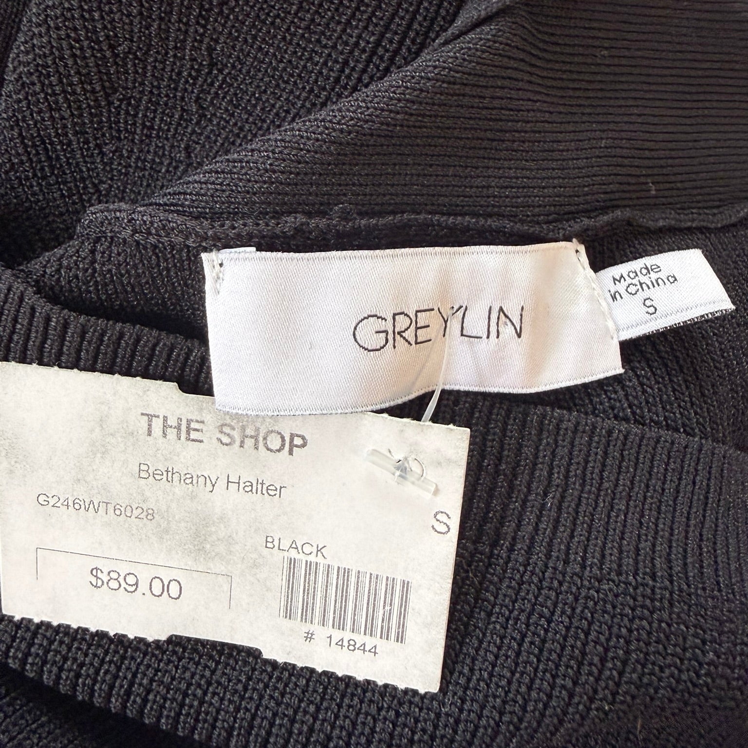 Greylin Bethany Ribbed Knit Halter Top Size Small