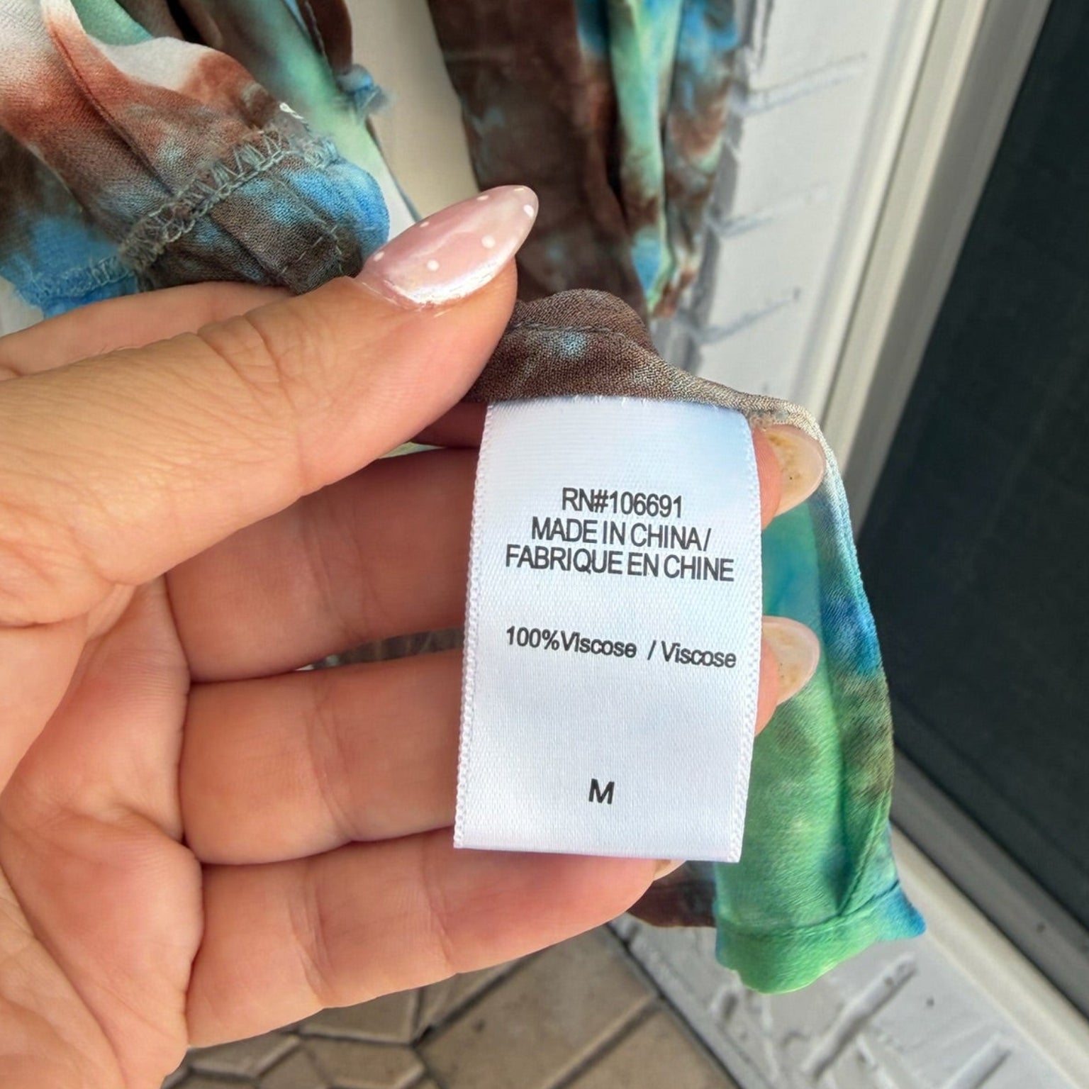 Young Fabulous & Broke (YFB) Tie Dye Oversize Viscose Blouse Size M