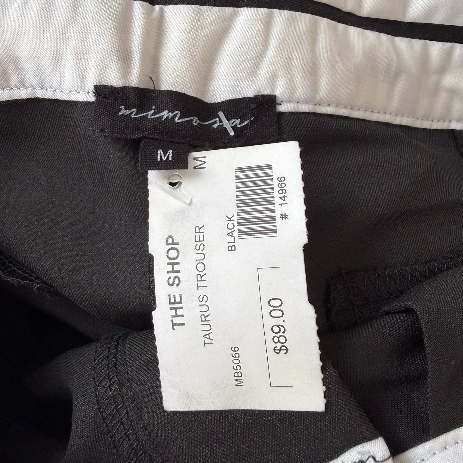 Mimosa Taurus Contrast Waistband Trousers Size Medium