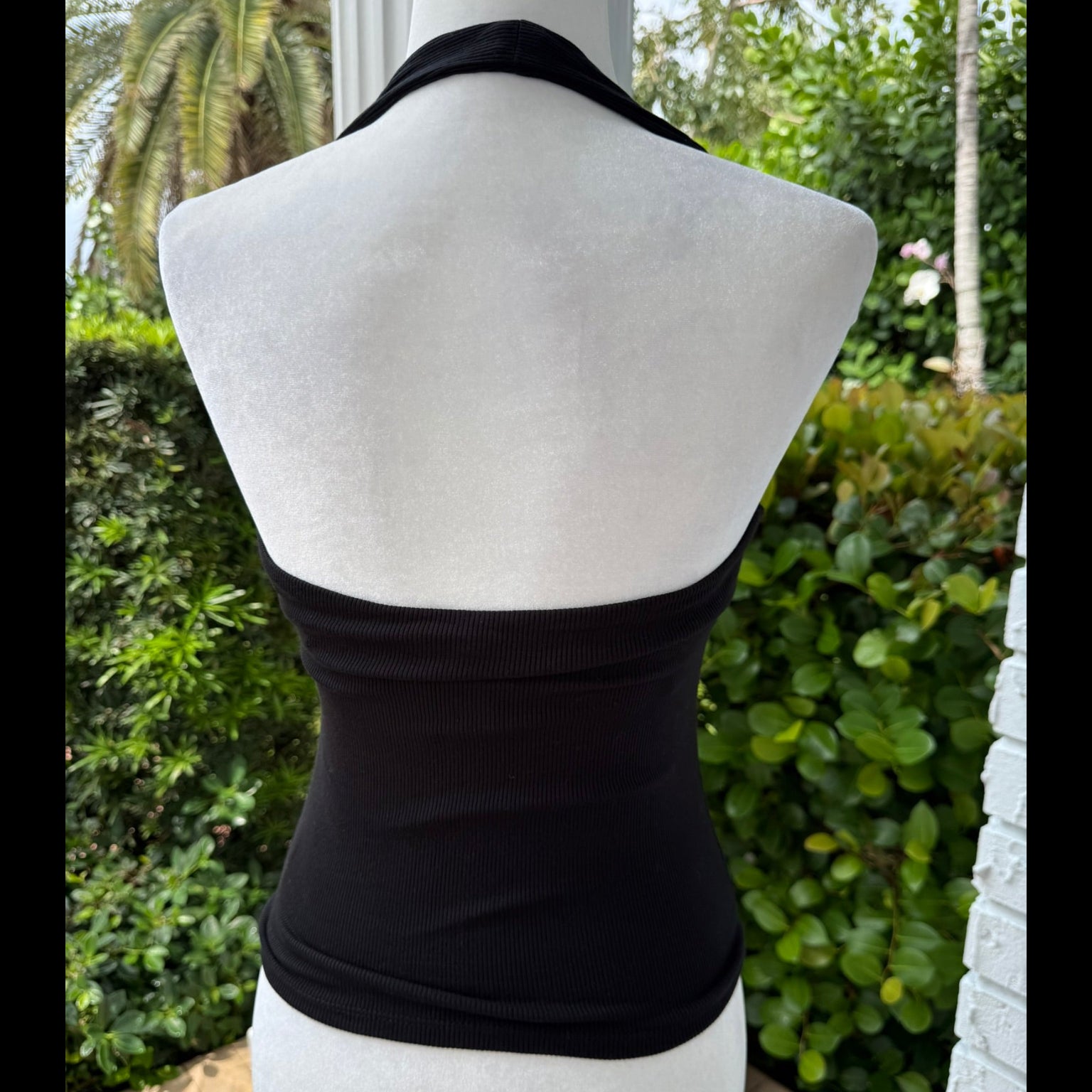 Z Supply Black Raya Ribbed Halter Size Small