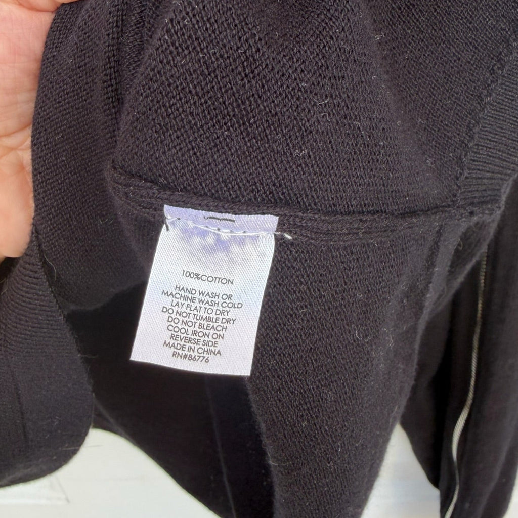 J. Society Zip Detail Cotton Sweater Size XL