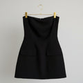Sky to Moon Black Skort Romper – Strapless, Versatile, Size M