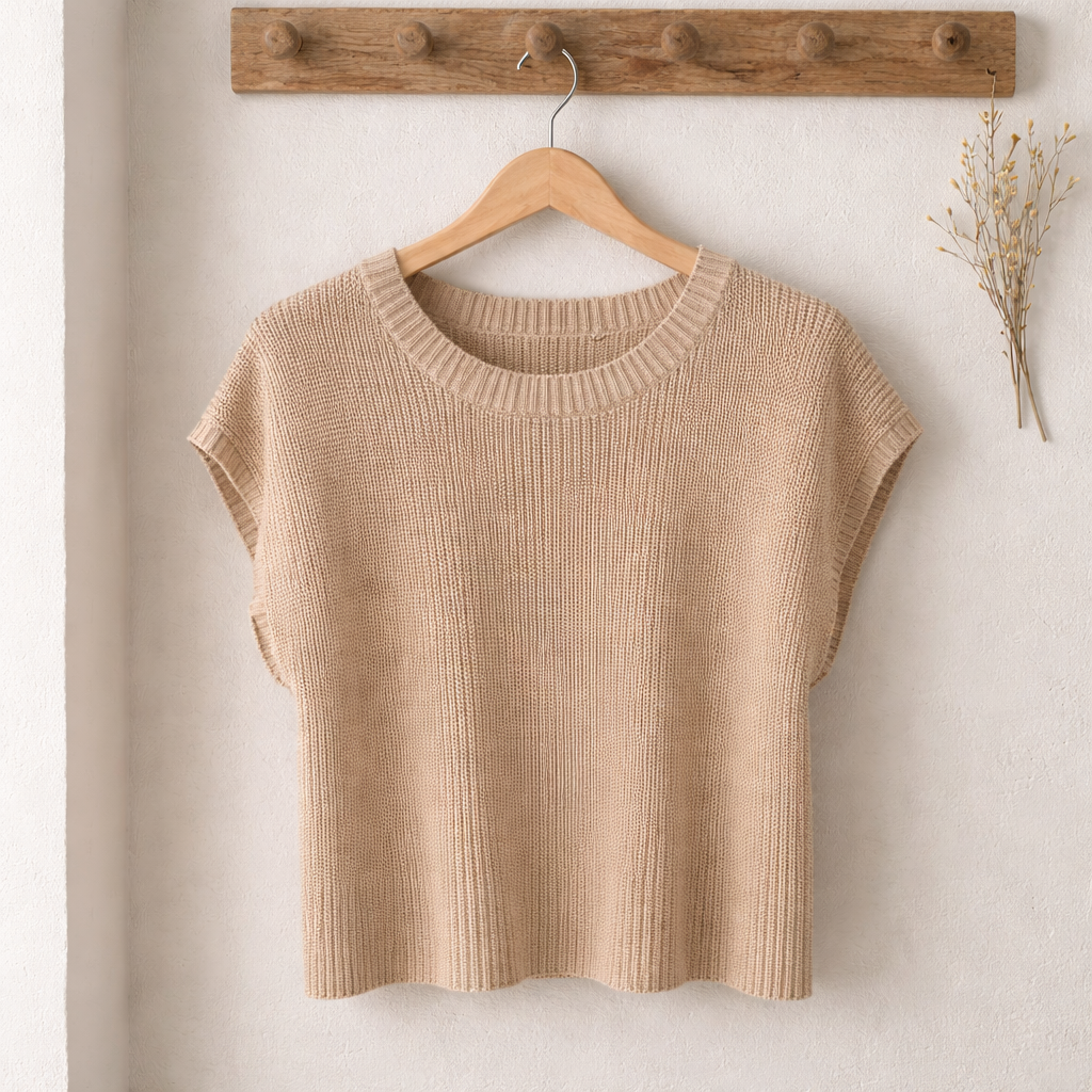 The Workshop Beige Knit Top Size Small