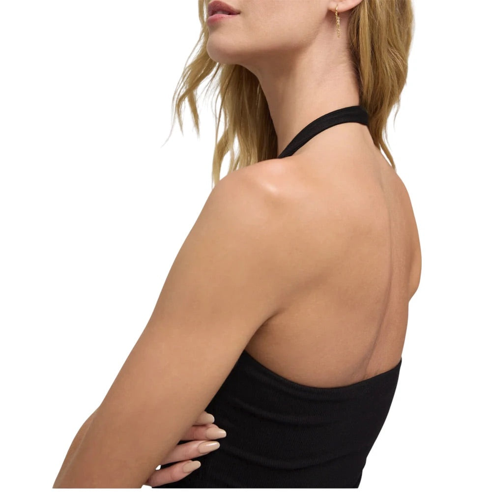 Z Supply Black Raya Ribbed Halter Size Small