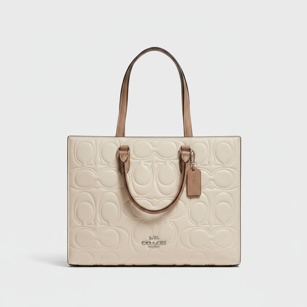 Coach Signature Leather Maggie Tote