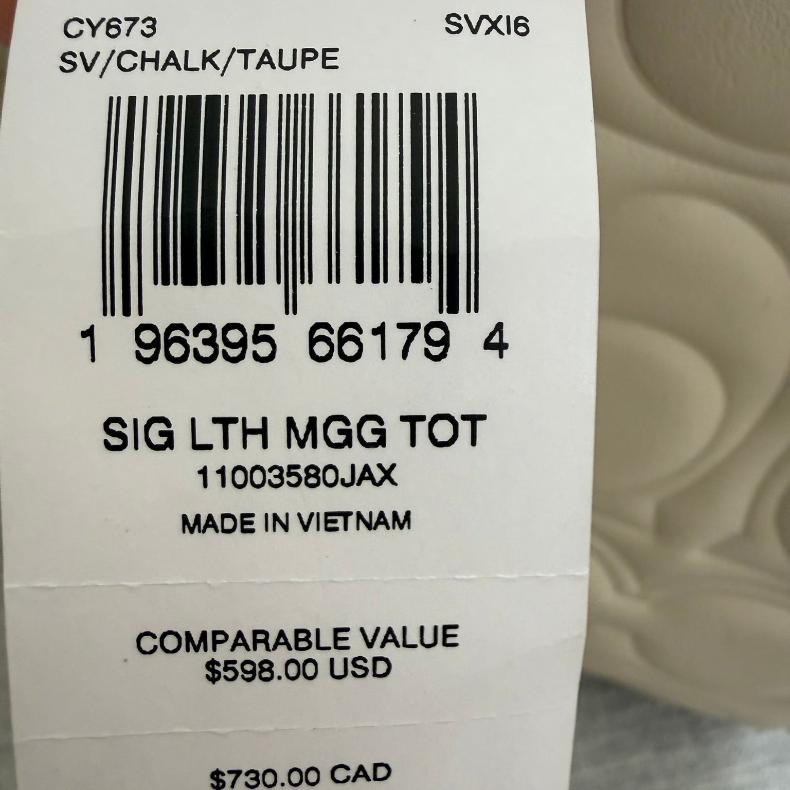 Coach Signature Leather Maggie Tote