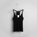 Bobi Los Angeles Black Ribbed Tank Top Size Small