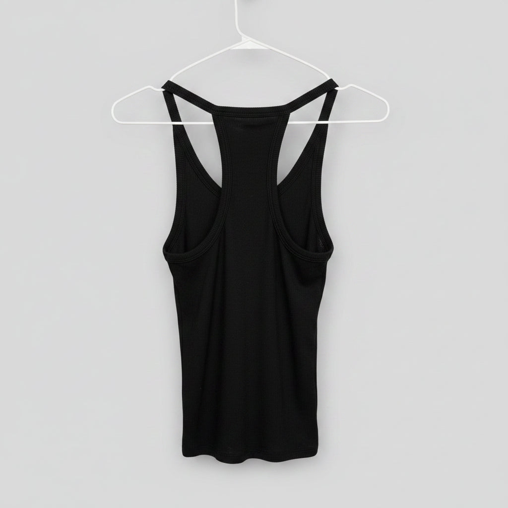 Bobi Los Angeles Black Ribbed Tank Top Size Small