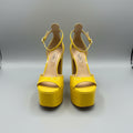 Valentino Garavani Tan-Go 155 Patent Leather Platform Sandals Size 38 | Designer Women's Heels