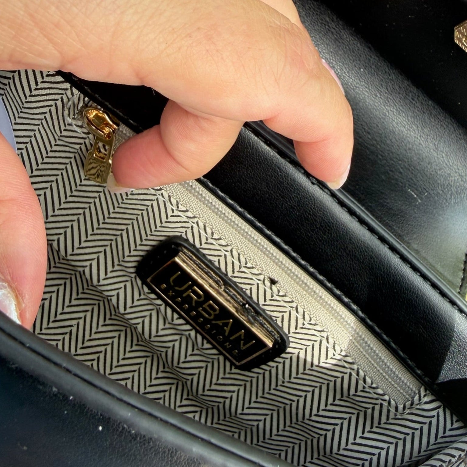 Urban Expressions Black Structured Mini Bag