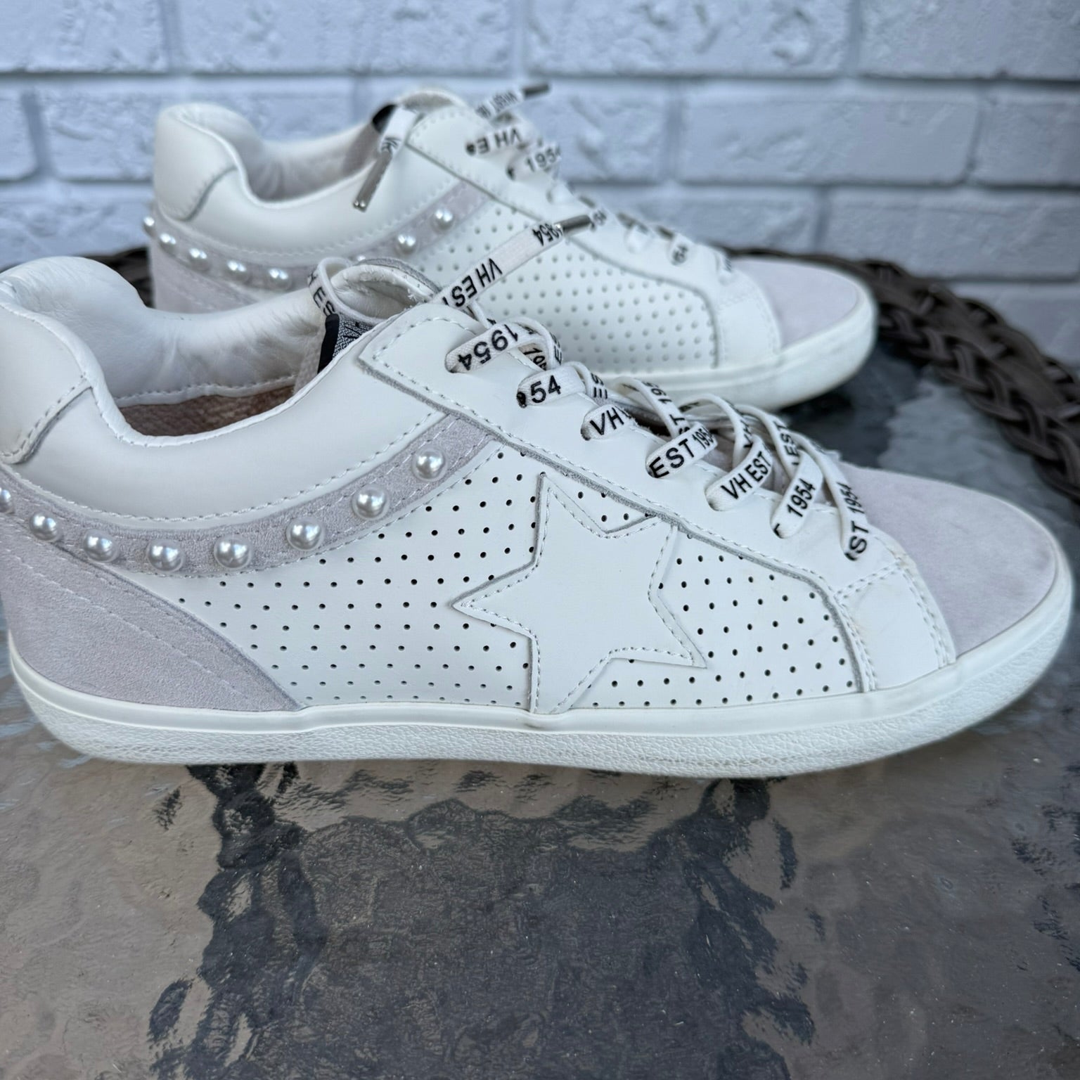Vintage Havana Perforated Star Sneakers Size 10