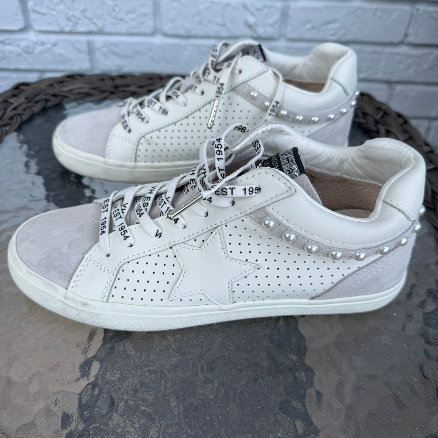 Vintage Havana Perforated Star Sneakers Size 10