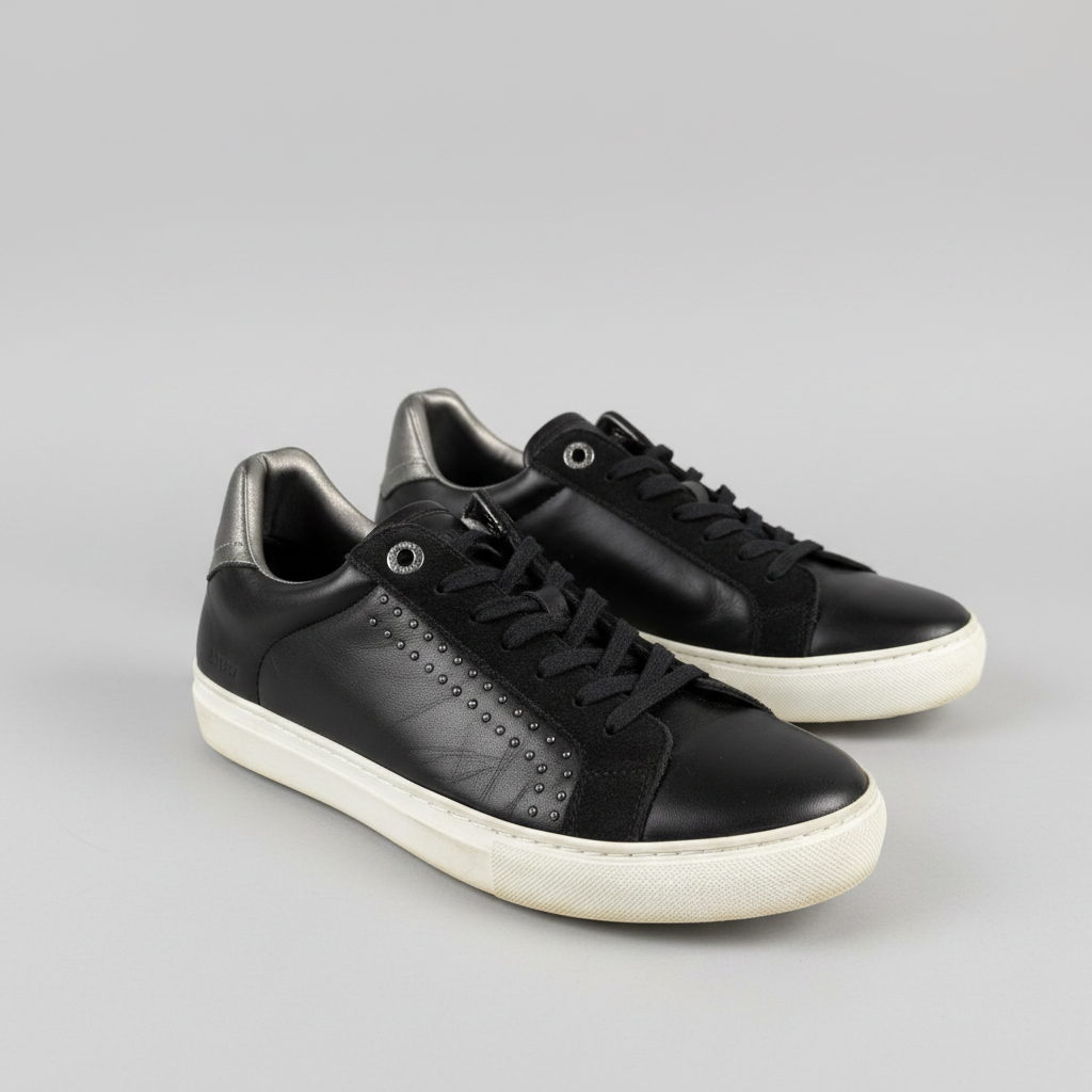 Zadig & Voltaire Metallic Leather Sneakers Size 41 (10)