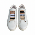 Fendi Logo Stripe Leather Sneakers Size 40.5 (US 10.5)
