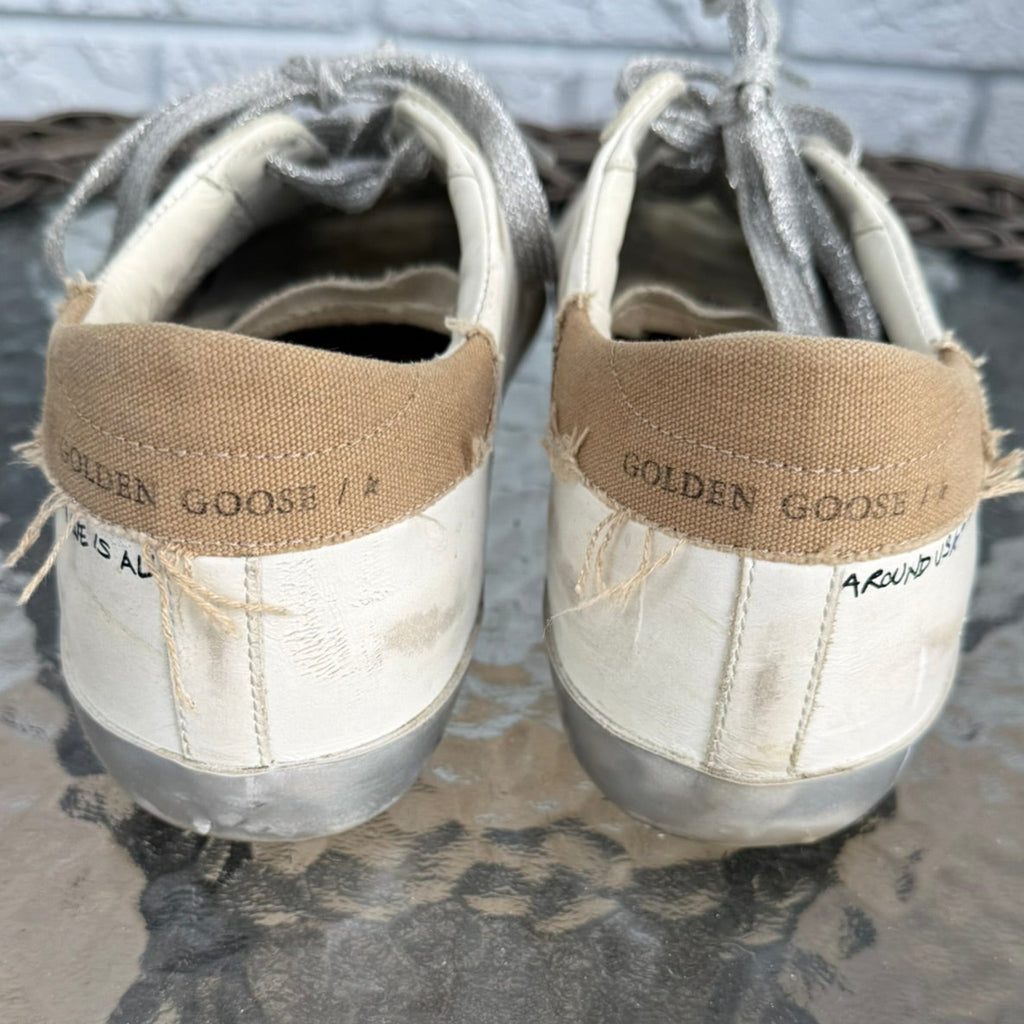 Golden Goose Super Star Distressed Sneakers Size 40